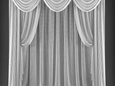 Curtain Low-poly 3D model 137