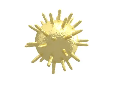 Virus v2 010 Low-poly 3D model