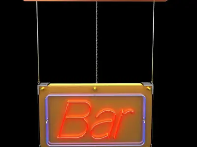 Chinese neon light 3D model