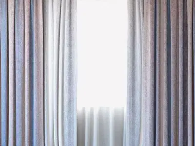 Curtains 38 Curtains with Tulle 3D model