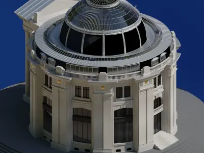 Low Poly Trade Exchange Building 3D model