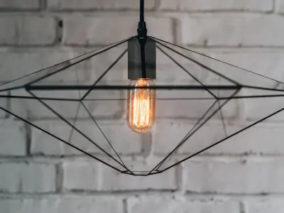 Pendant geometric glass light  Free 3D model