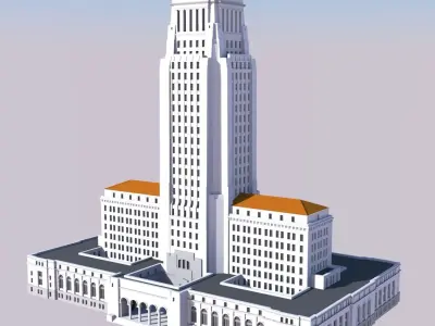 Los Angeles City Hall 3D print model