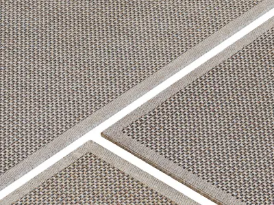 Carpet set 37 - Square braided rug - 3K 3D model