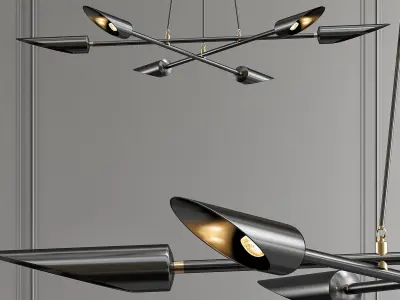 HARMONY bronmaar led chandelier 3D model
