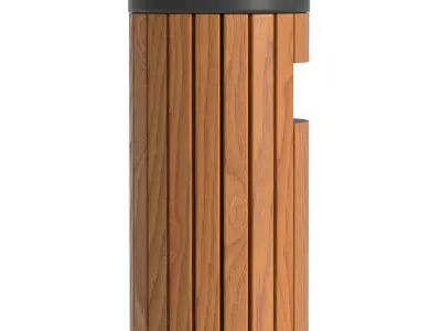 Outdoor Trash Bins 02 Low-poly 3D model