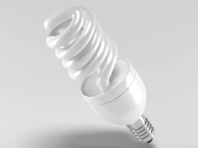 Fluorescent light bulb 3D model