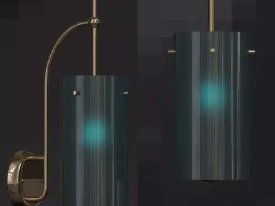Electronics metal wall light 3D model purchase