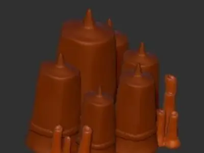 candles 3D print model