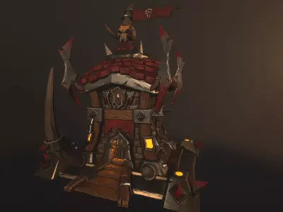 Next Generation Orc Hall Low-poly 3D model