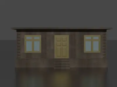City house low-poly Low-poly 3D model 2