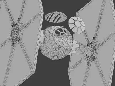 Classic Tie Fighter Low-poly 3D model