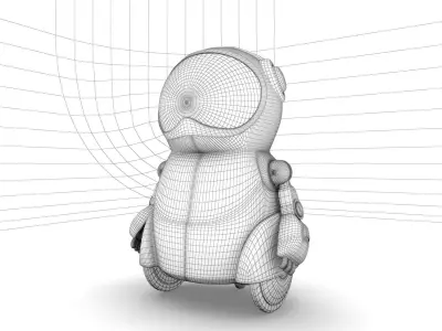 Robot 3D model with eyes 3D model