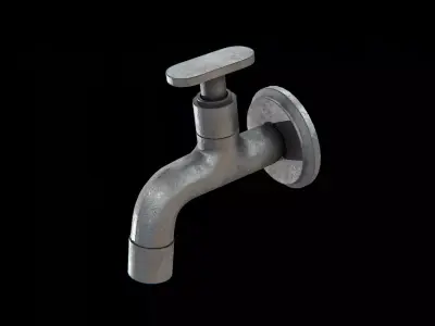 Compression Tap dirty Low-poly 3D model
