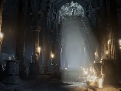 Dwarven Ruins 35 Assets Low-poly 3D model