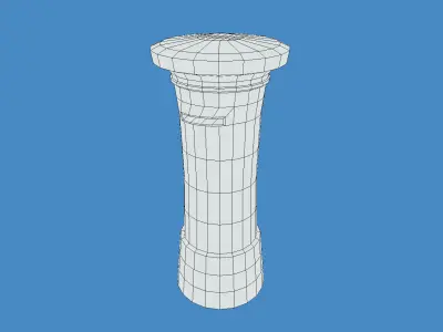 Stylized London UK Letter Box Low-poly 3D model
