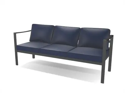 out bench sling fabric 007 Low-poly 3D model