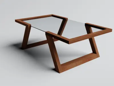 Glass Table 3D model
