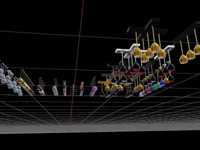 75 Lamps High n Low Poly Best Seller fbx obj blend 3D model