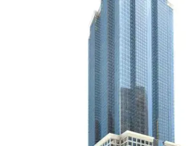 Skyscraper With Multi Buildings At Base 3D model