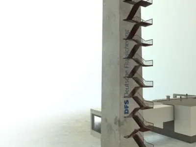 EDDB Control Tower Low-poly 3D model