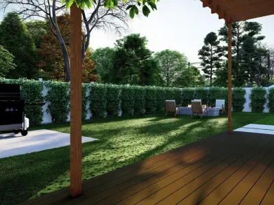  3D Exterior Scene 3D model design garden and landscape 3D model 5