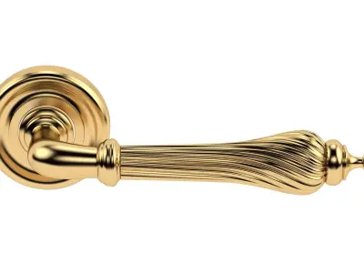 Giselle Door Handle Brass  3D model