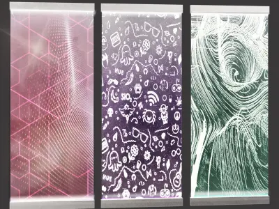 Glass partition-laser lights 3D model