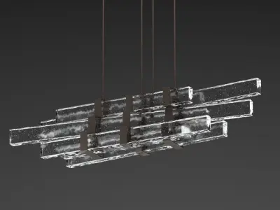 Ralph Pucci Lianne Gold Chandelier 3D model