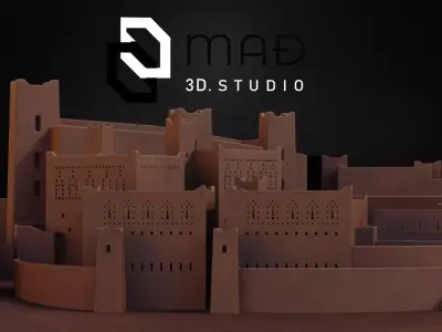 Al-Turaif UNESCO world heritage -INTACT Low-poly 3D model