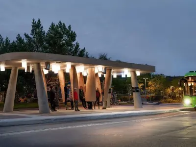 swedish smart  bus stop  3D model