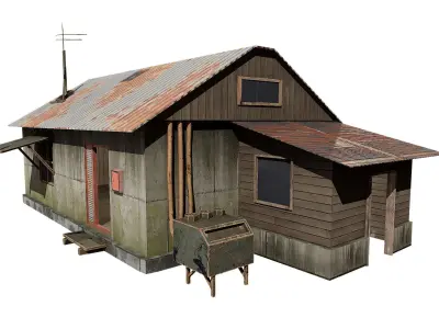 Old House Low-poly 3D model