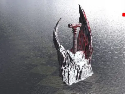 Zora perch stone 2 3D 3D model