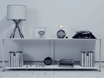 Minotti Williams Console 2 Sizes  3D model