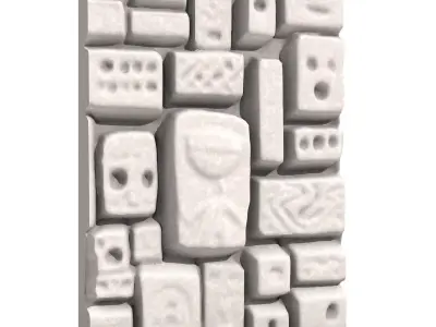 Medieval Rubble Stone Wall Asset 3D print model