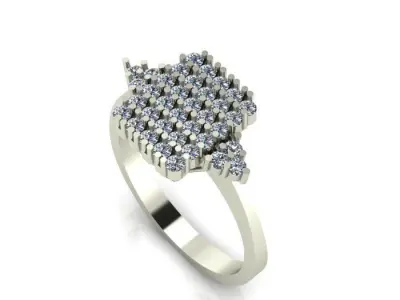 Engagement ring 3D print model 49
