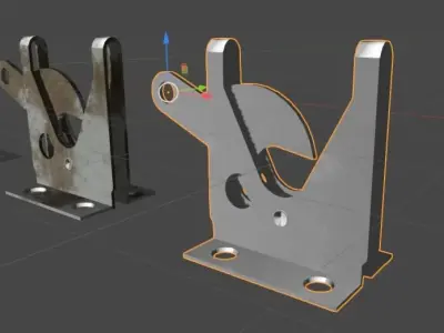 Fence Latch Bundle Low-poly 3D model