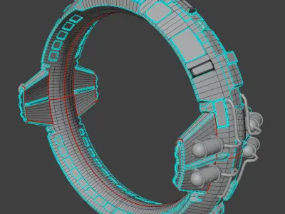 Space Star Gate Low-poly 3D model