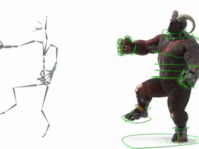  Infernal Muscular Demon Humanoid Dark Rigged 