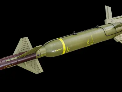  Rigged GBU-27 Paveway 3 Green Laser Guided Bomb PBR 