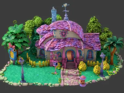 Fantasy Cartoon House 3D model