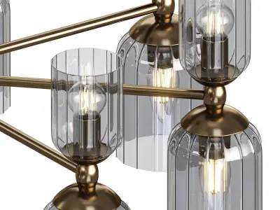 Ceiling chandelier on a rod Lumion KASSIA Low-poly 3D model