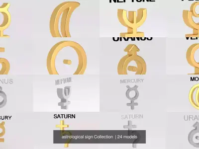 astrological sign Collection  3D Model Pack