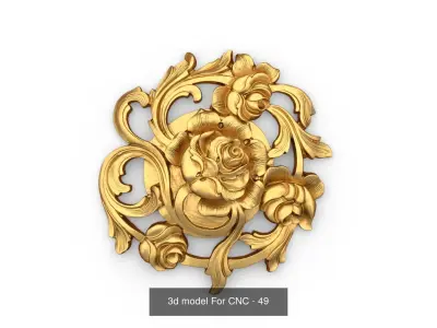 Acanthus Onlay Collection09 3D Model Pack