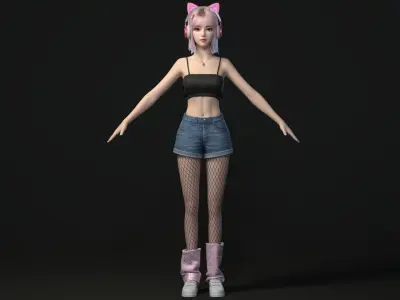 Girl band binding model 3D model