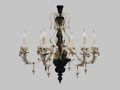 Elegant Chandelier with Intricate Details 3D Model Low-poly 3D model