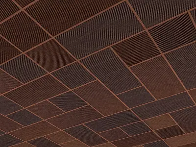 Wood Ceiling and Wall Panel Low-poly 3D model