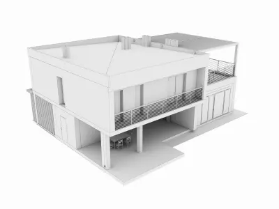 modern Residential house 3D model get