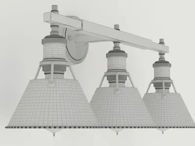 Shades of Light Truncated Cone Shade Vanity Light 3 Light 3D model