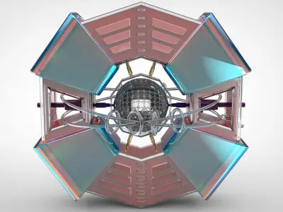 Imaginary spaceship 3D model